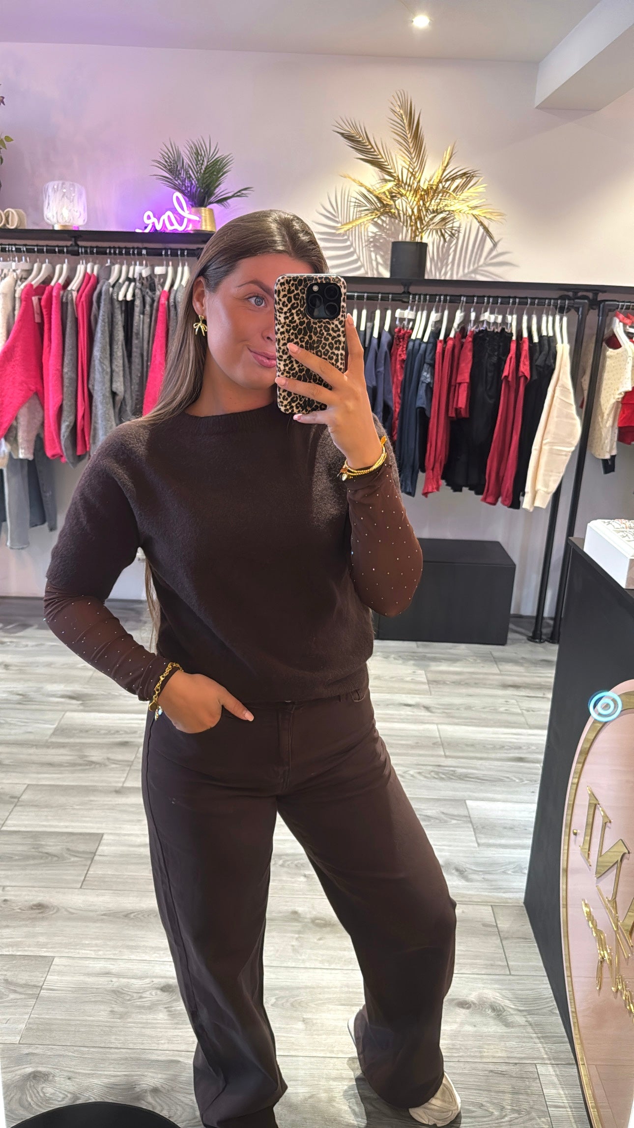 So Soft Knit Top Bruin