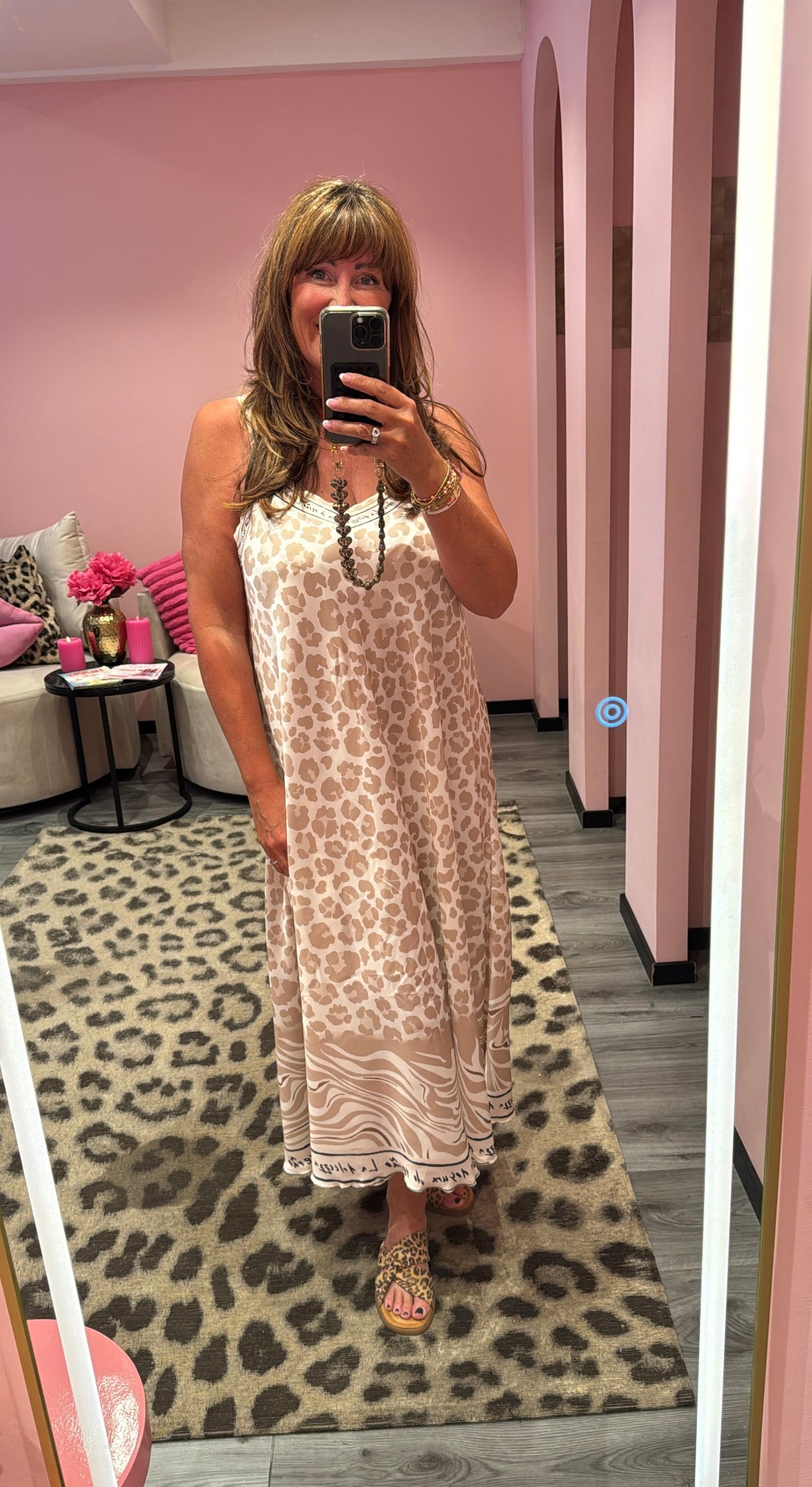 Safari Chic Maxi Jurk Beige