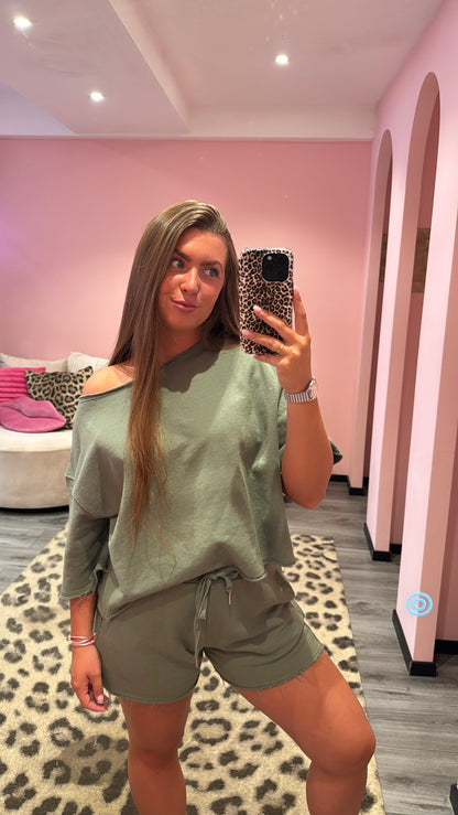 Summer Lounge Set Army Groen