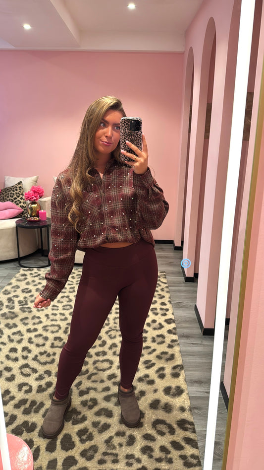 Soft Fleece Legging Bordeaux