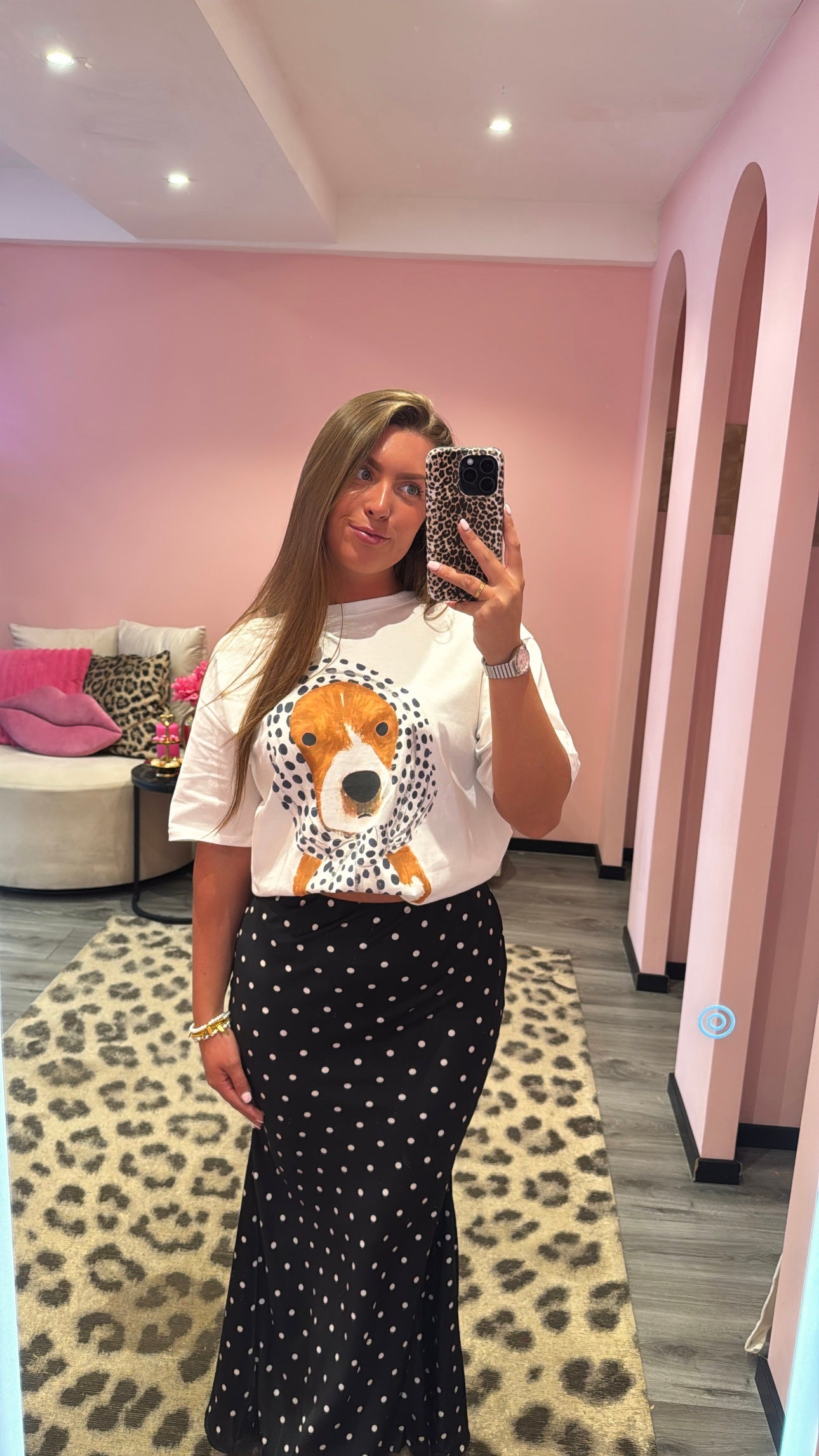 T-Shirt Dog Zwart/Wit