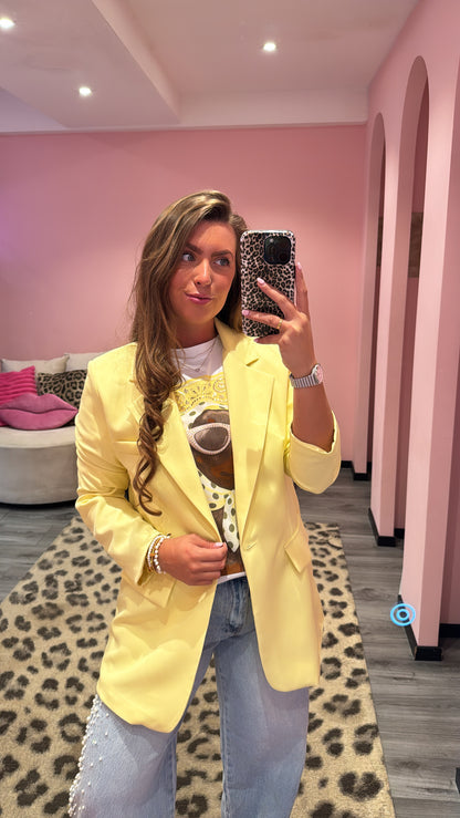 Boyfriend Blazer Geel