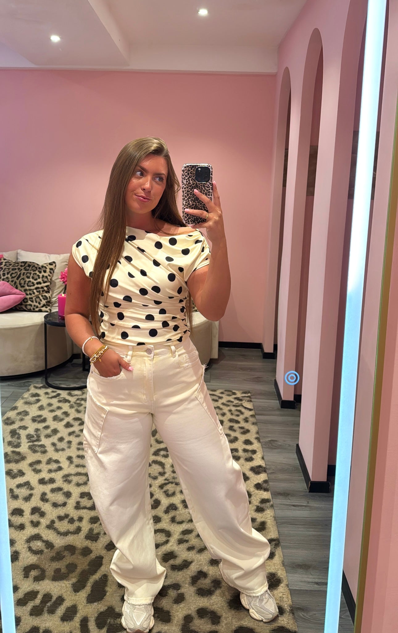 Queen Hearts Barrel/Balloon Jeans 3832-Y Licht Geel
