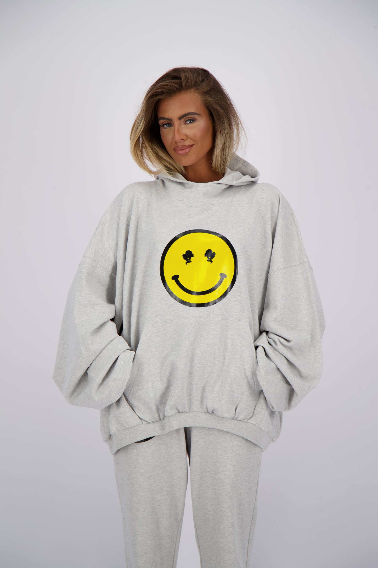 Smiley Hoodie - Reinders - Light Grey