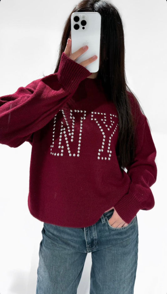 New York Sweater Bordeaux ByMila