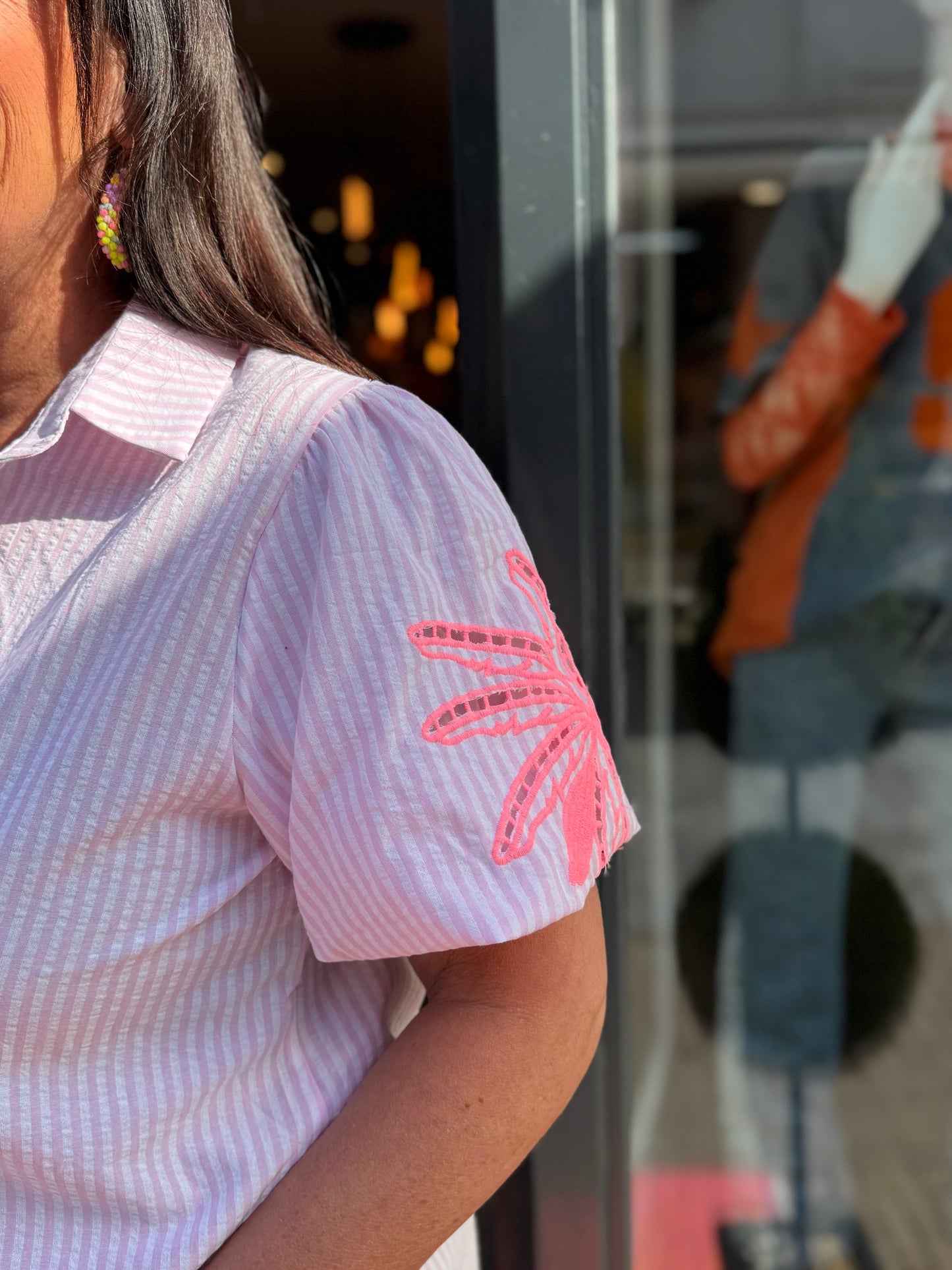 Blouse Palm Roze