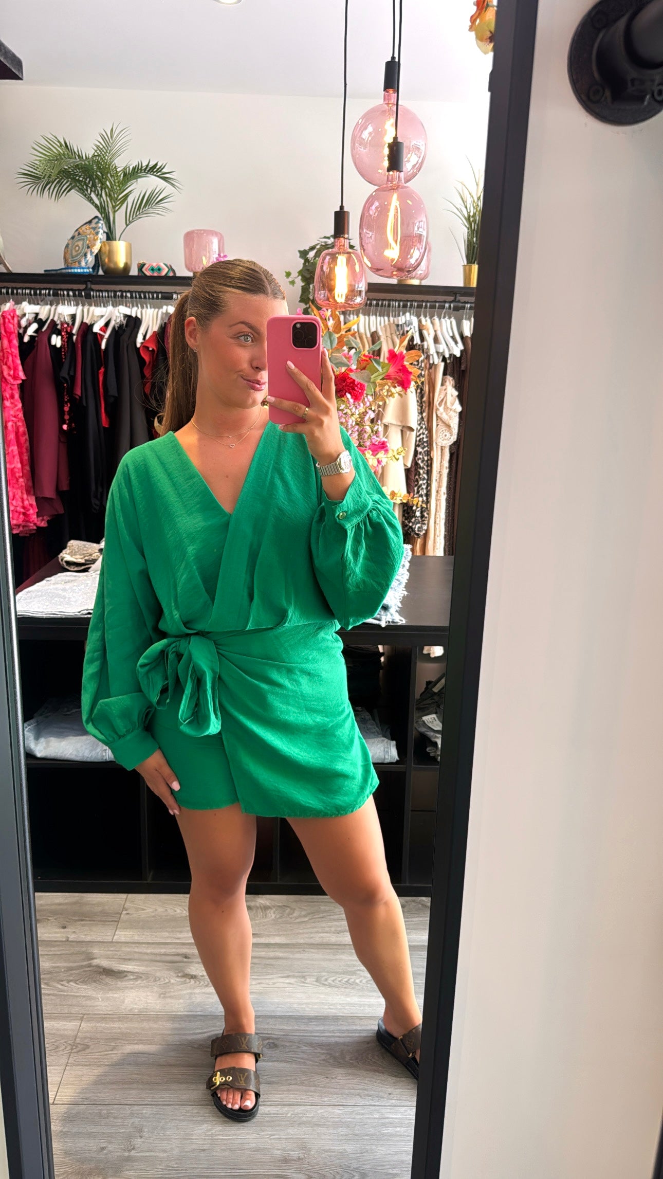 Playsuit Strik Groen