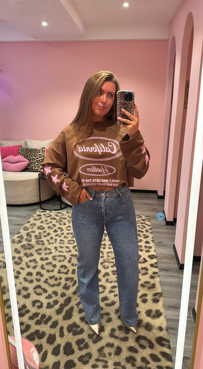 Wide Leg Strass Jeans Super Stretch 880