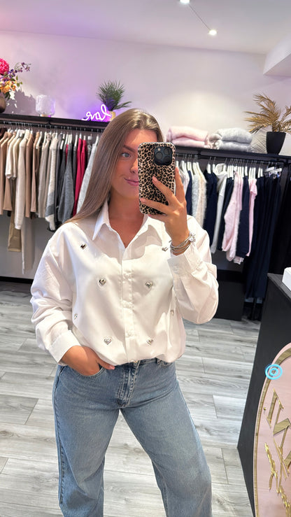 Hartjes Blouse Wit