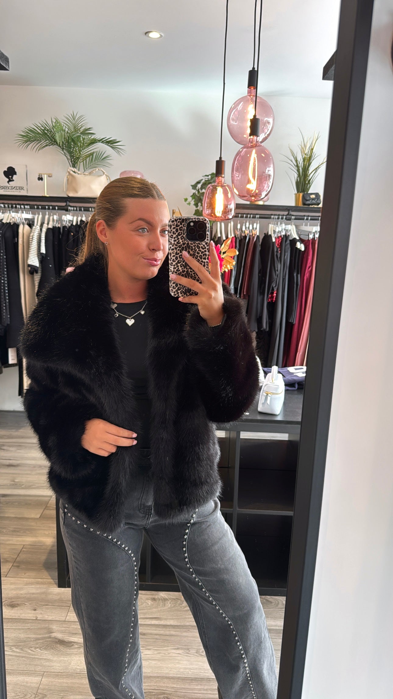 Faux Fur Jasje Zwart