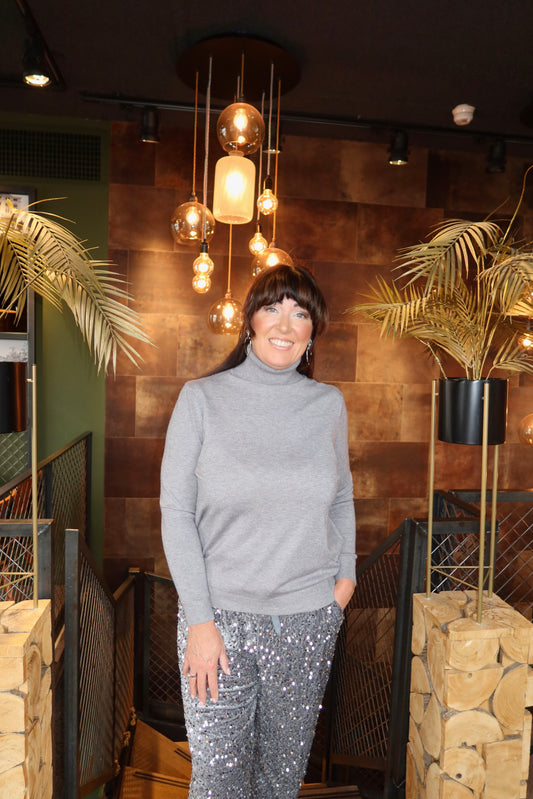 Loose Fit Basic Col Grijs