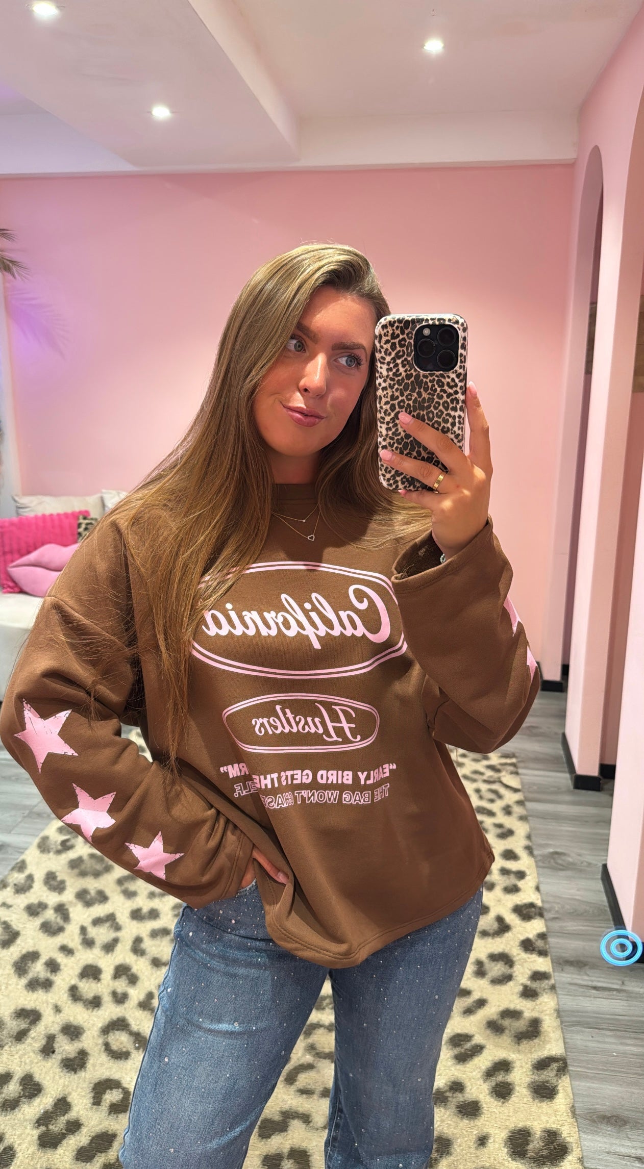 California Star Longsleeve Bruin/Roze