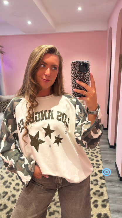 Camouflage Longsleeve LA Crème
