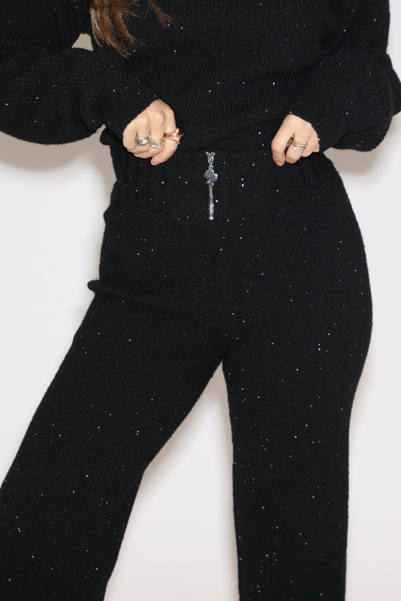 Reinders Pia Pully Pants Sequins True Black