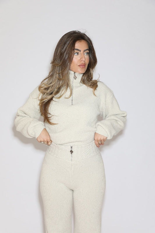 Reinders Pia Pully Sweater Sequins Crème