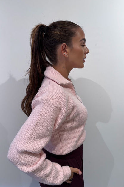 Reinders Pia Pully Sweater Sequins Rose Quartz