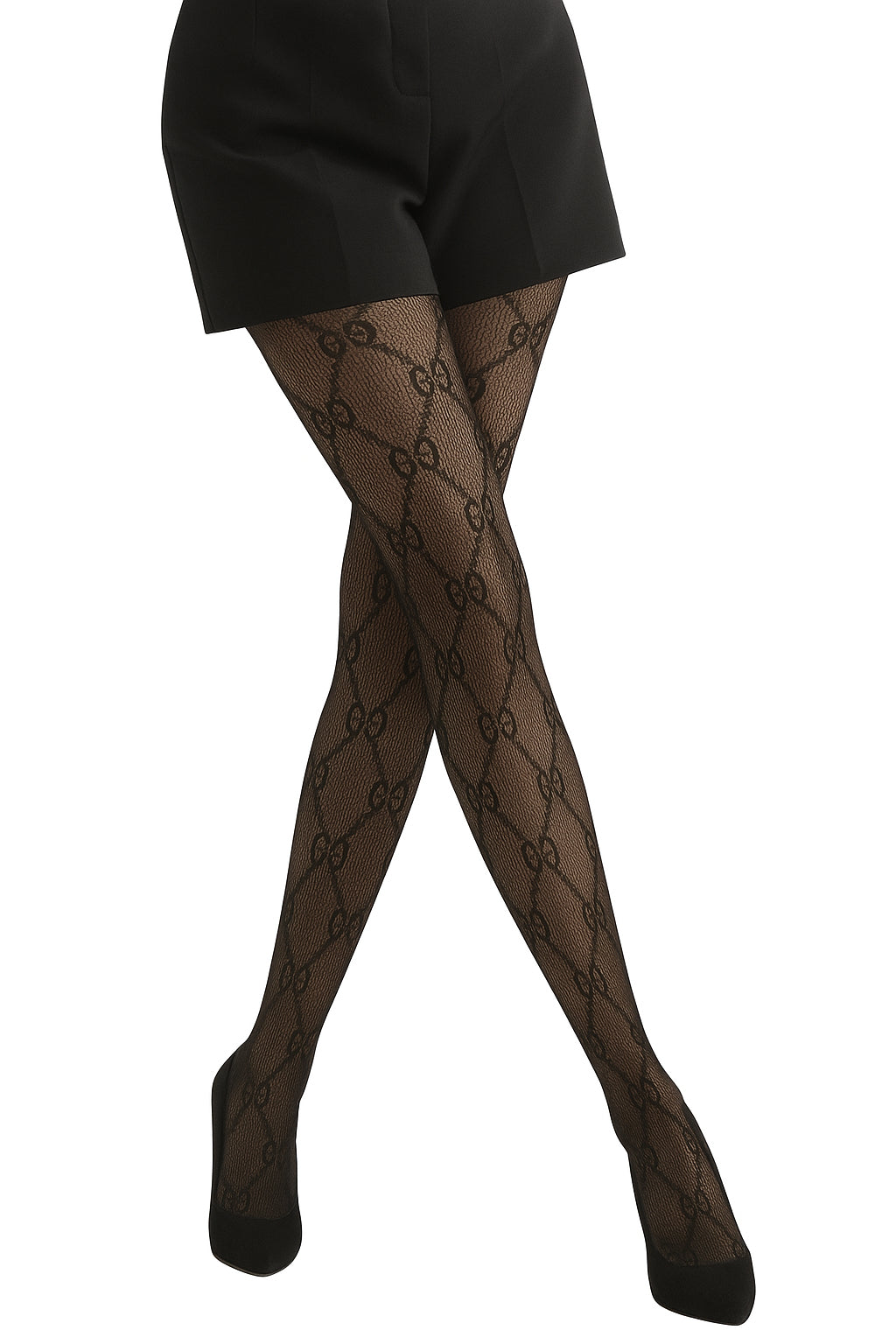 Panty Met Print Zwart