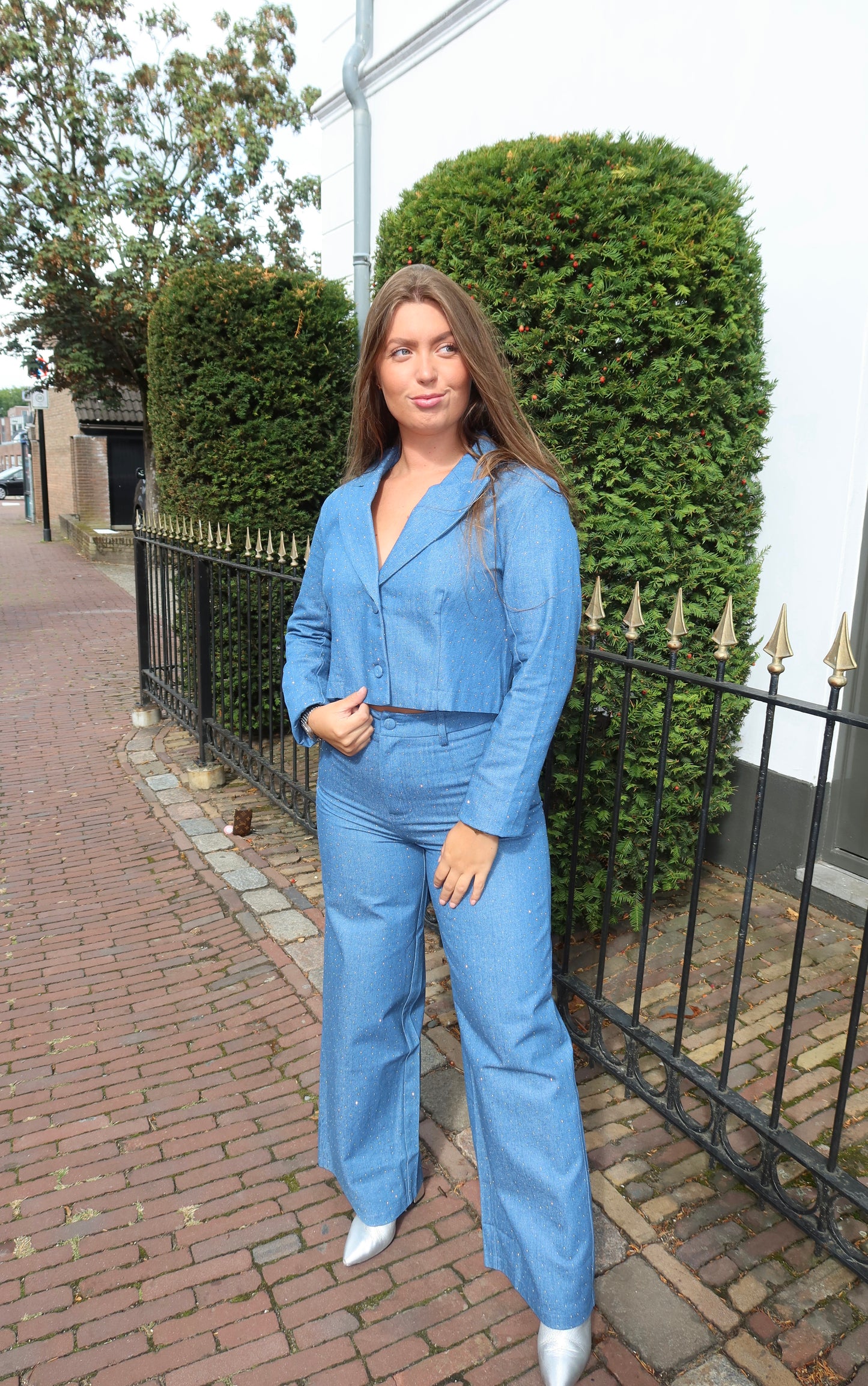 Denim Glitter Suit