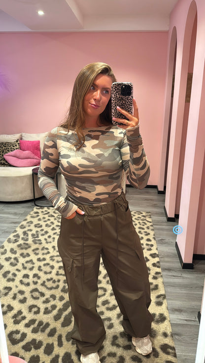 Cashmere Top Camouflage