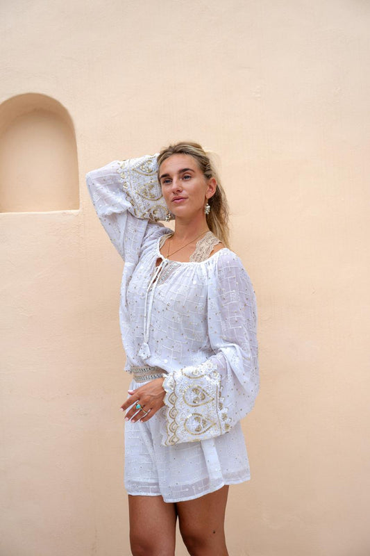 Blouse Tavia Lunara White Ibzmode