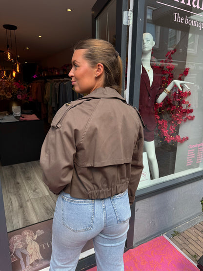 Cropped Trenchcoat Choco