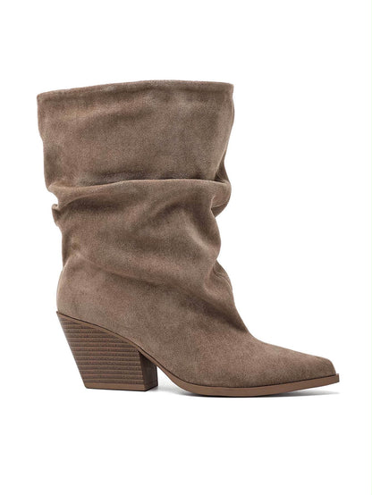 Slouchy Laarsjes Suéde Taupe 2581A