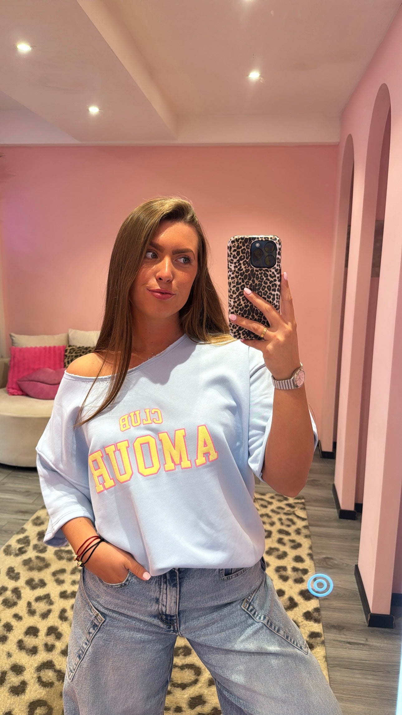 Club Amour Top Blauw