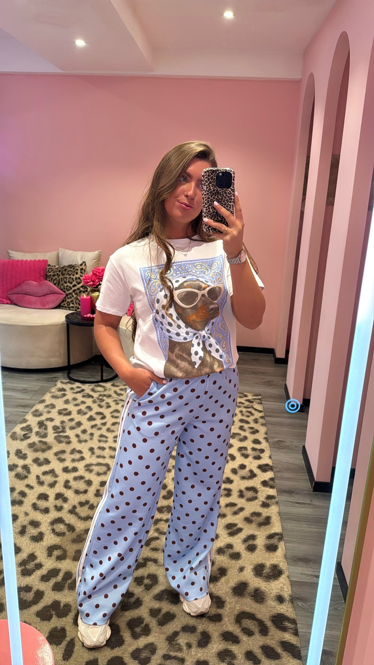 Polka Dots Jogger Blauw