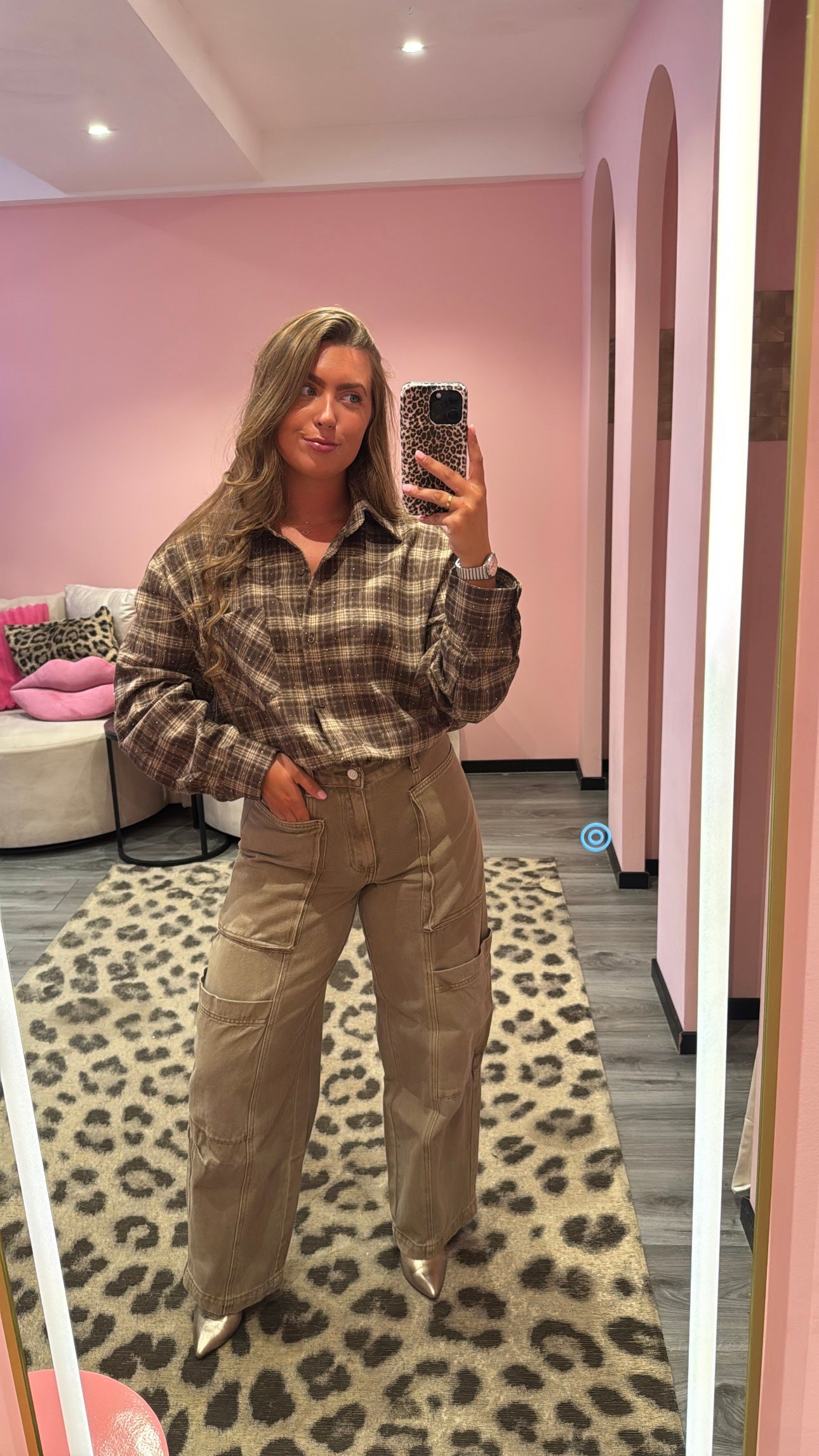 Bobby Flannel Sparkle Blouse Bruin