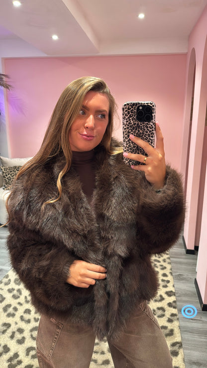 Fenna Fur Jacket Brown 5602