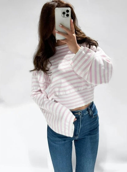 ByMila Nara Striped Top Roze/Wit