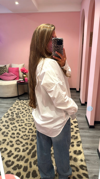 Basic Oversized Witte Blouse