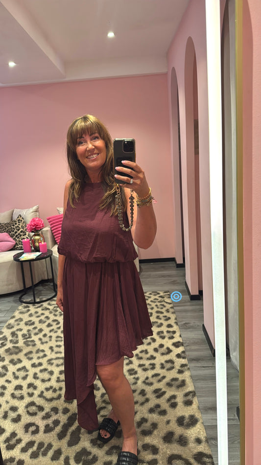 Jolie Jurk Aubergine