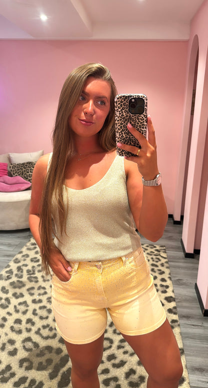 Short Strass 1168-3 Geel