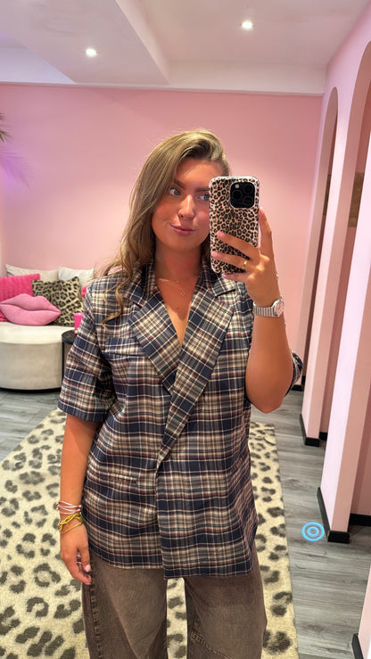 London Checkered Blazer