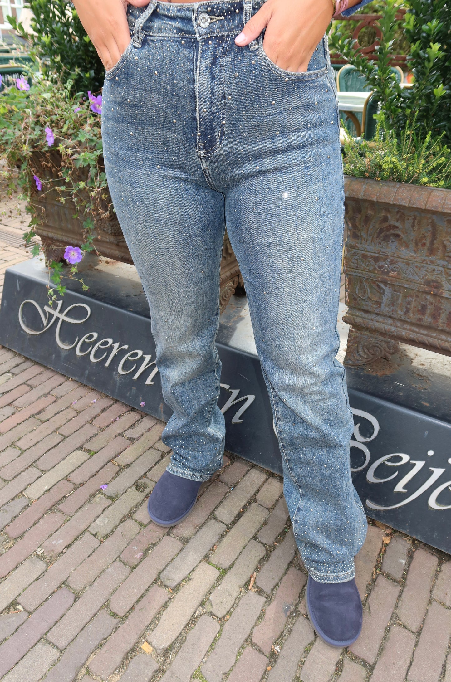 Denim Glitter Jeans 6719