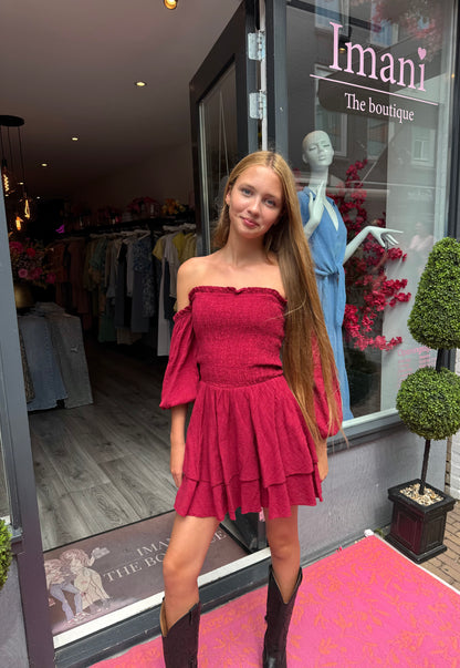 Melody Playsuit Bordeaux ByMila