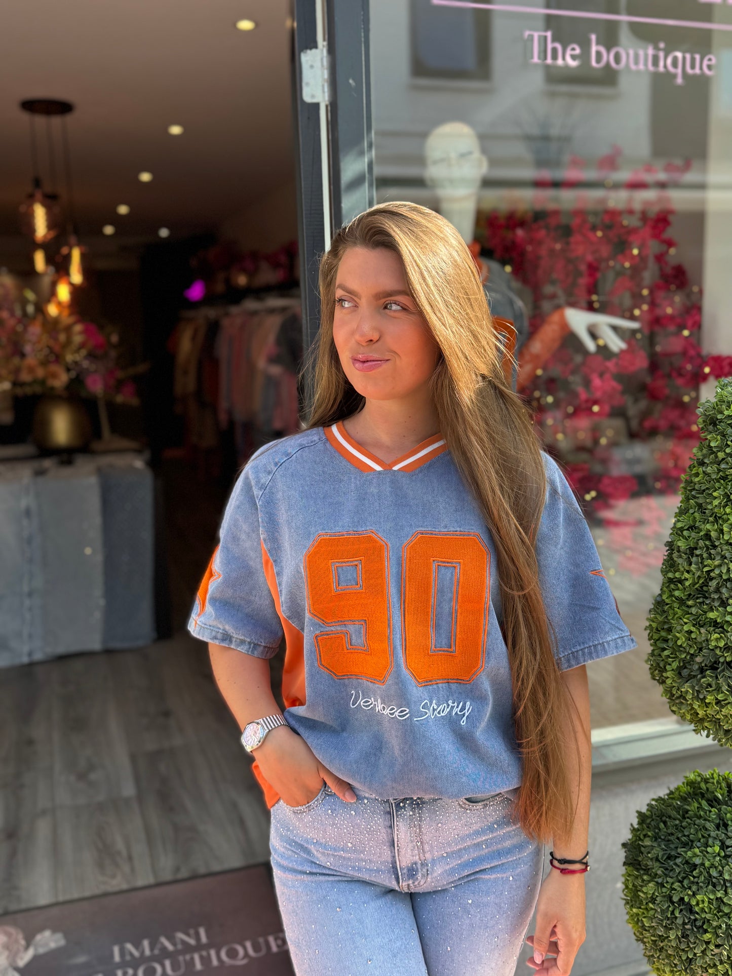 Denim Jersey Oranje