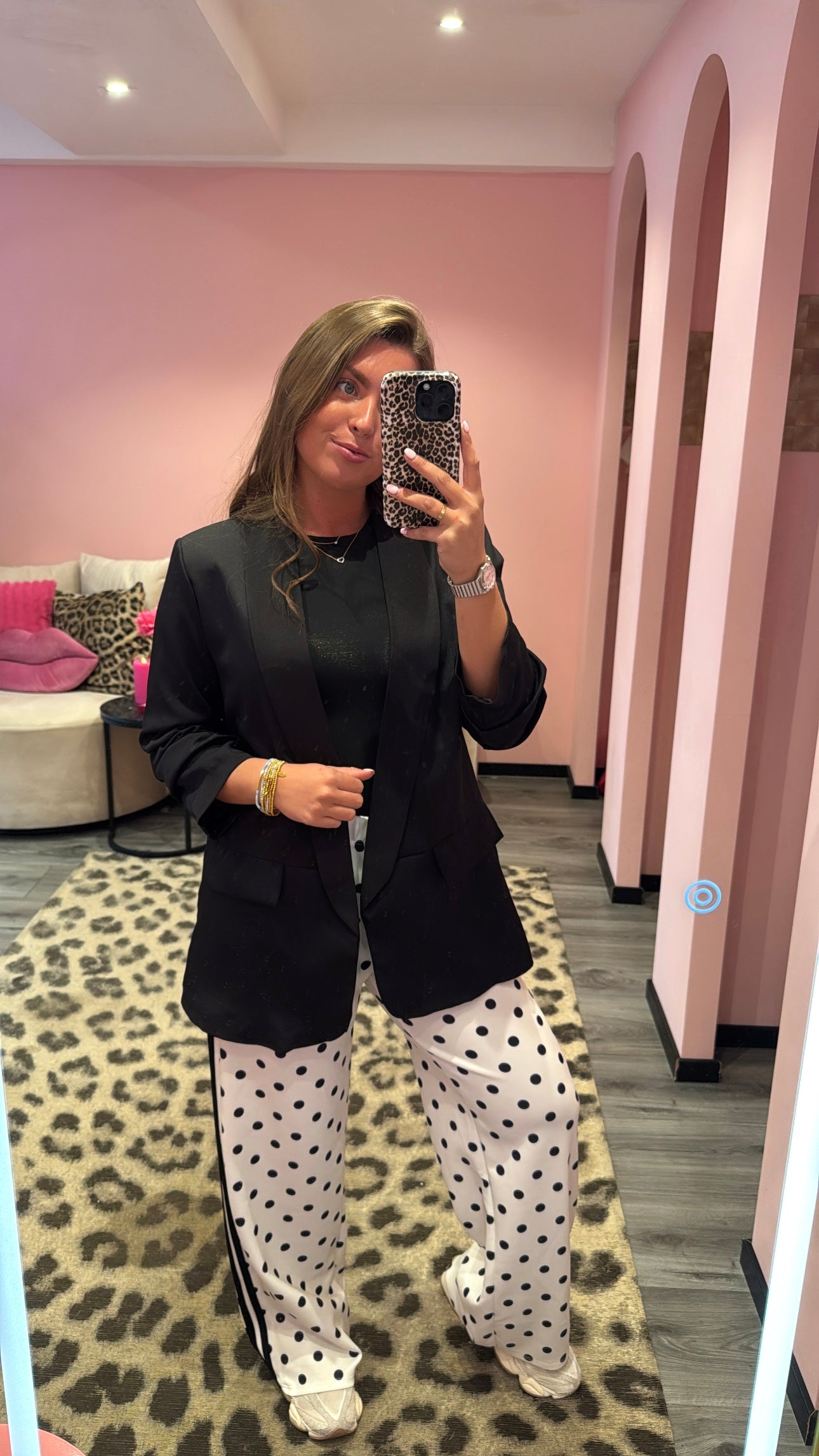 Polka Dots Jogger Wit