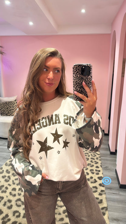 Camouflage Longsleeve LA Crème
