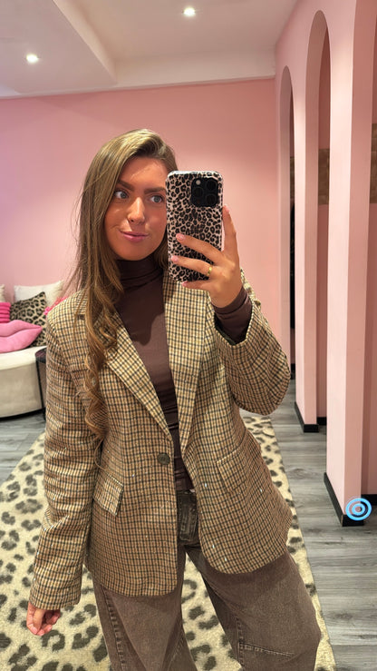 Sparkle Check Blazer Army/Bruin