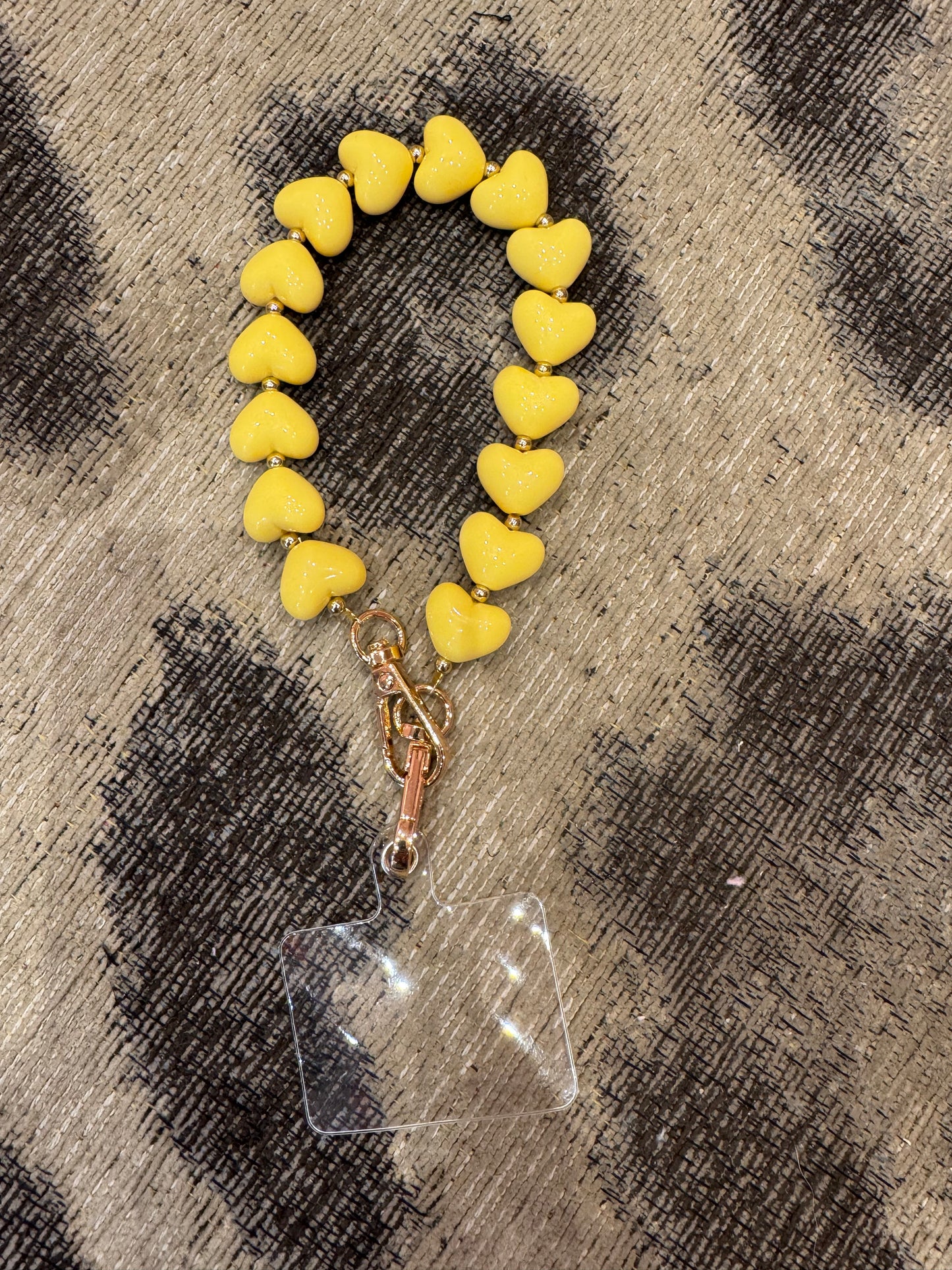 Telefoonkoord Hartjes Geel