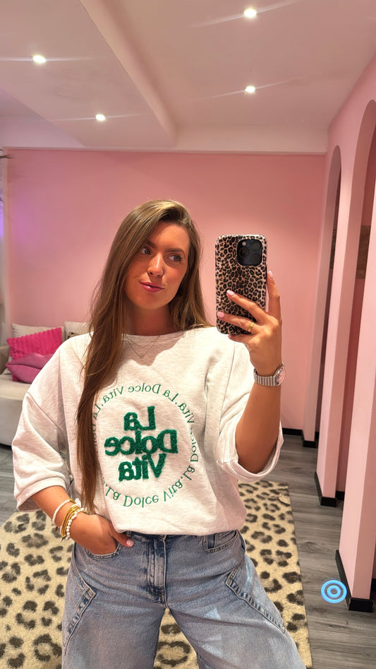 Dolce Vita Top Grijs/Groen