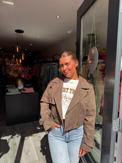 Cropped Trenchcoat Choco