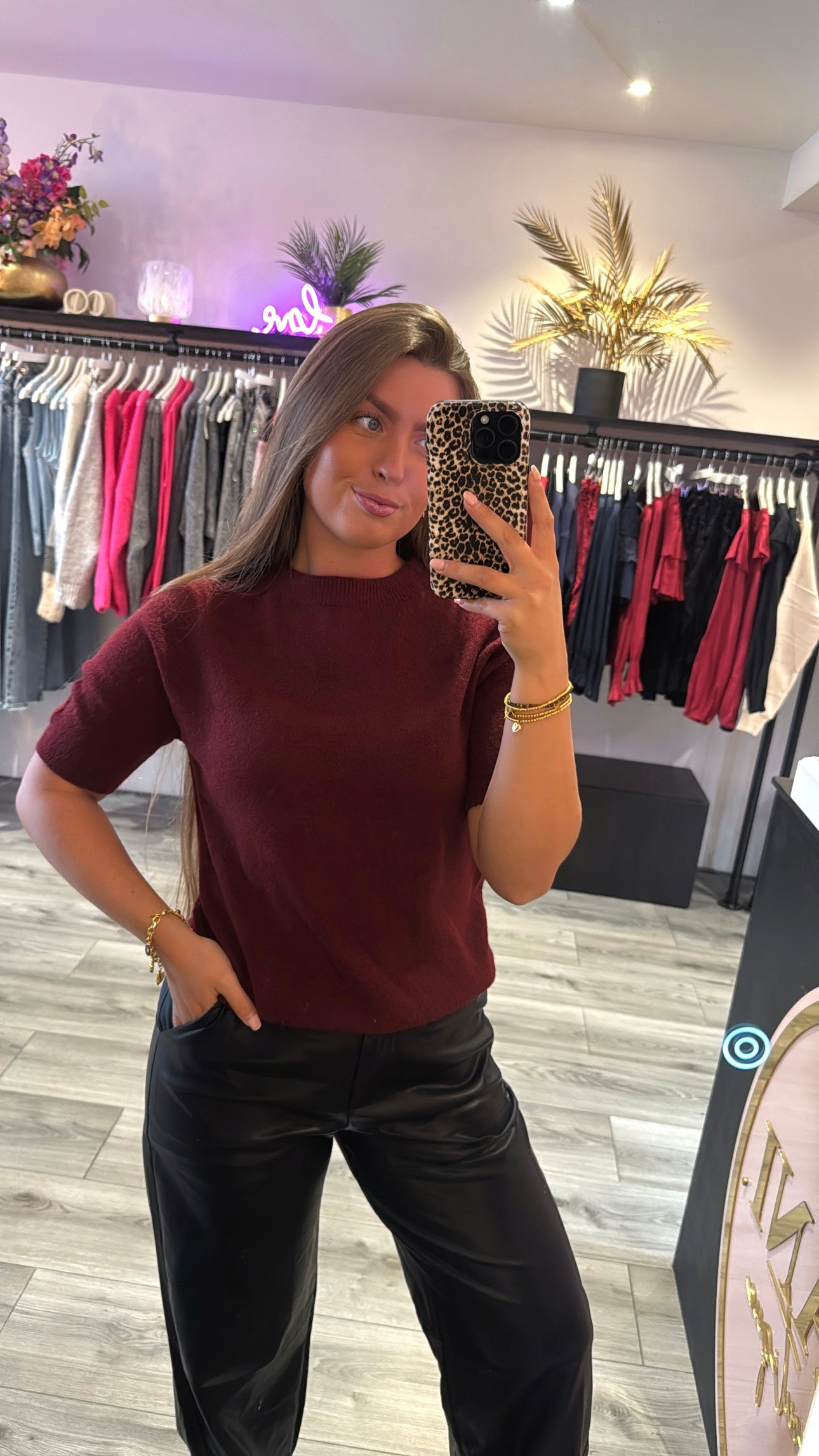 So Soft Knit Top Bordeaux