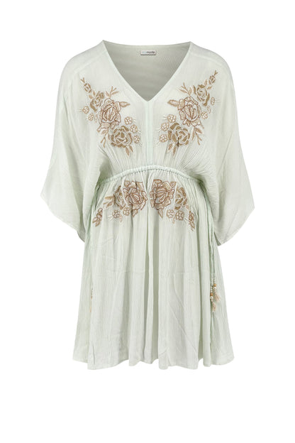 Dress Florita Rosas Light Mint Ibzmode