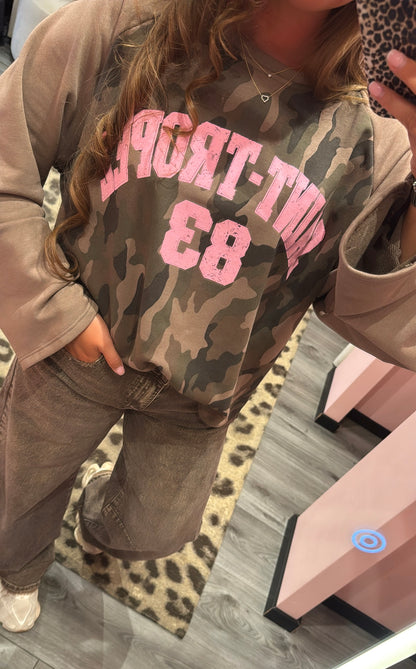 Camouflage Longsleeve Saint Tropez Bruin