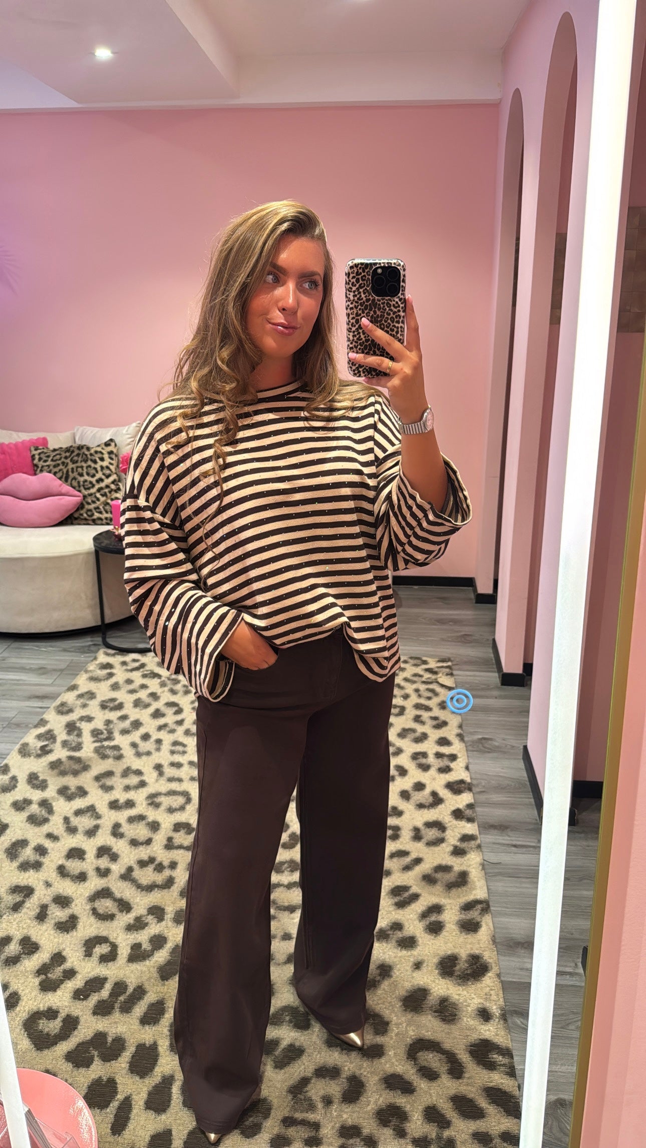 Wide Leg Jeans Bruin 2057