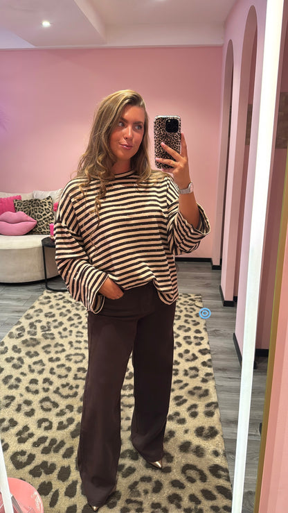 Wide Leg Jeans Bruin 2057