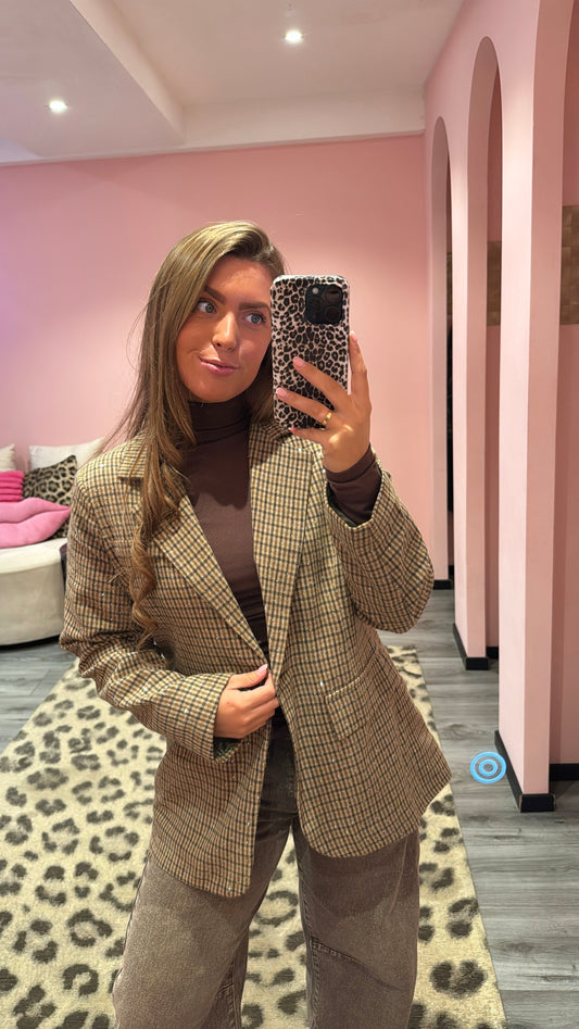 Sparkle Check Blazer Army/Bruin